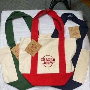 Trader Joe's Mini Canvas Tote Bags